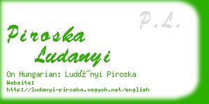 piroska ludanyi business card